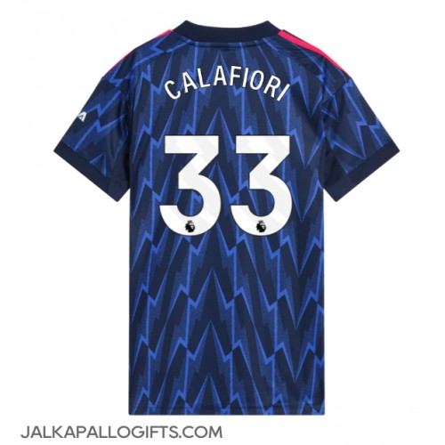Arsenal Riccardo Calafiori #33 Vieraspaita Naiset 2025-26 Lyhythihainen